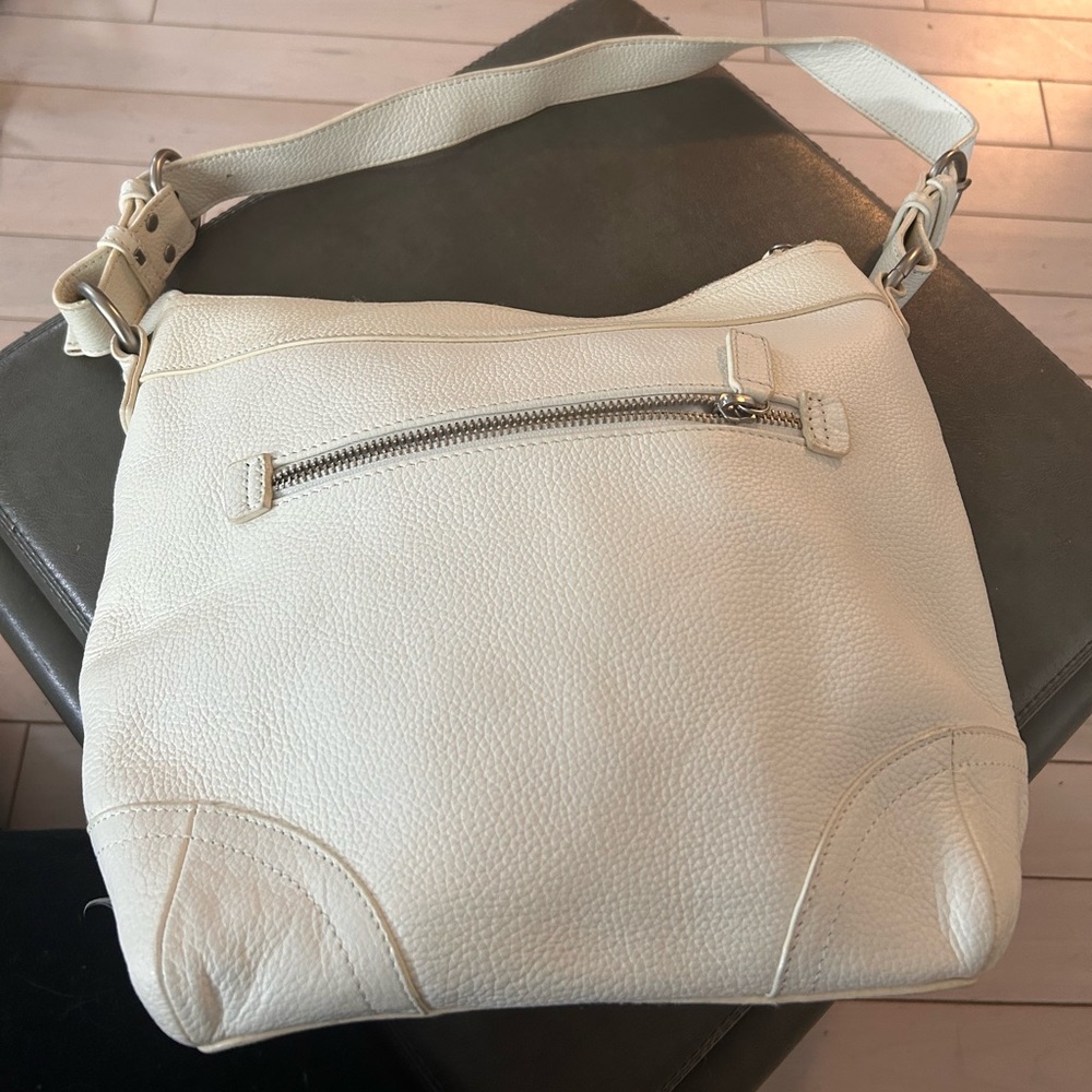 Vintage Danier white leather shoulder purse